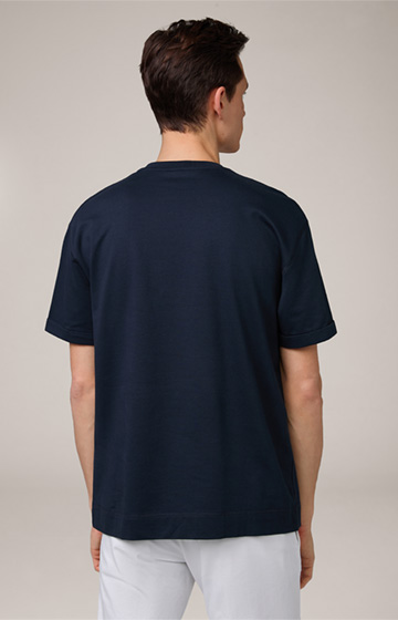 T-shirt en molleton léger Sevo, en bleu marine