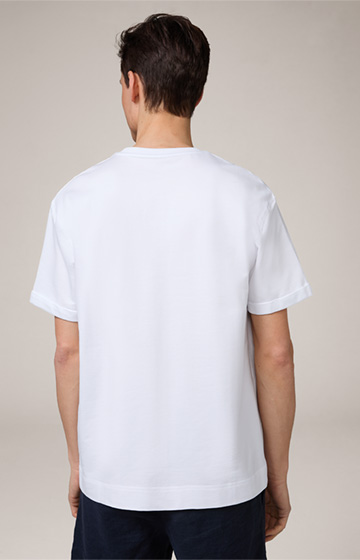T-shirt Sevo en molleton de coton léger, en blanc