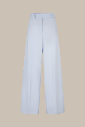 Pantalon Palazzo en coton stretch, en bleu clair