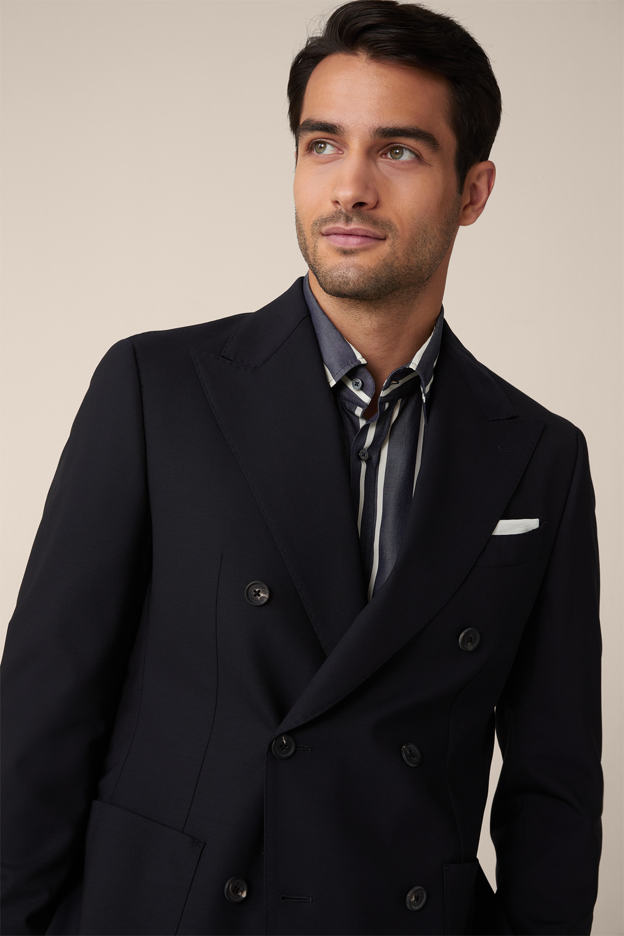 Sation Double-Breasted Modular Jacket in Navy