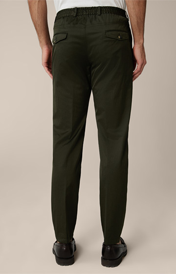 Floro Cotton Mix Modular Trousers in Olive