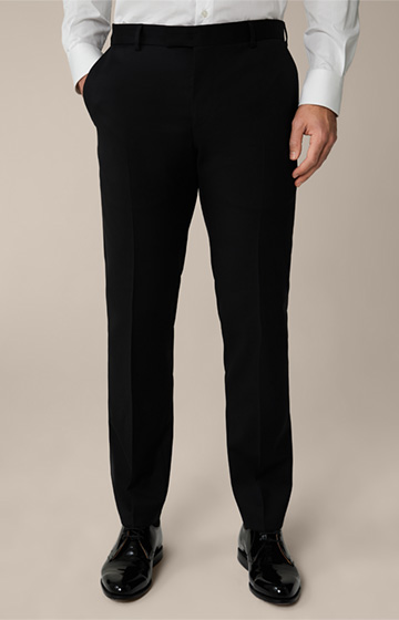 Pantalon Sole modulaire en laine vierge noir