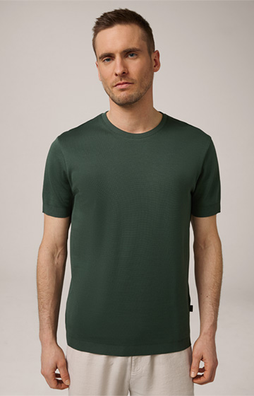 T-shirt en coton Floro, en vert foncé